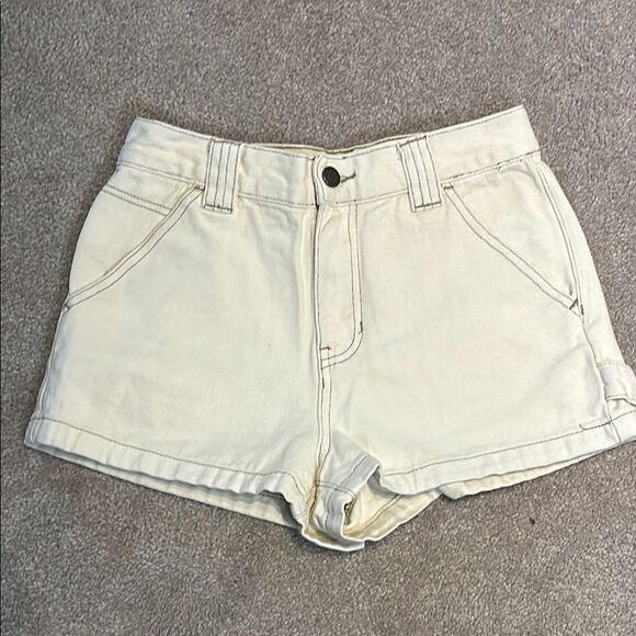 PacSun Women's Cream Cut Off Jean Shorts! - Picture 1 of 10